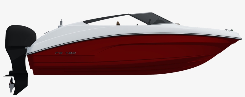 Lancha Fs Yachts Fs 180 Vermelha 3d 3 - Speedboat, transparent png
