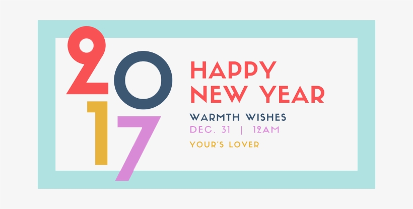 New Year 2017 Png - New Year Card 2017, transparent png