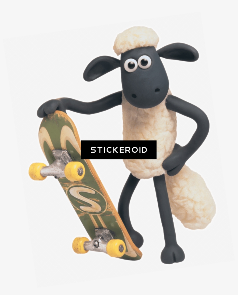 Shaun The Sheep Skateboard - Naklejka Na Okno, transparent png