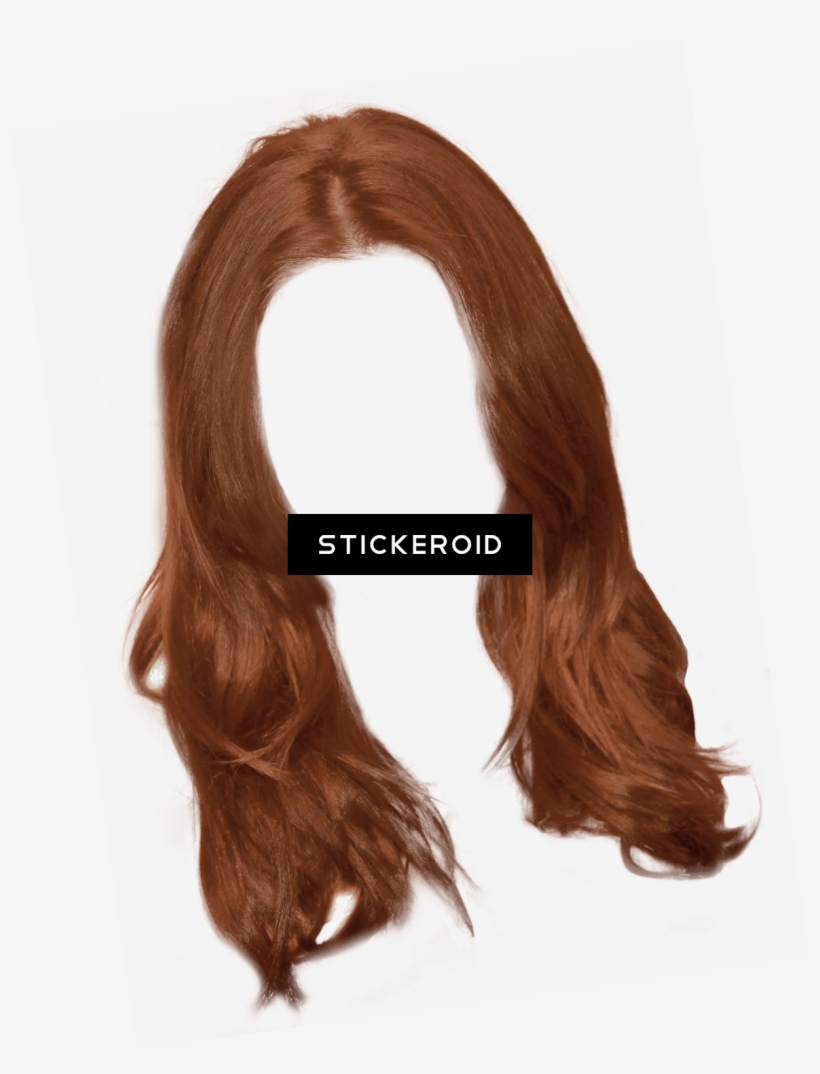 Ginger Long Women Hair - Brown Hair Clip Art, transparent png