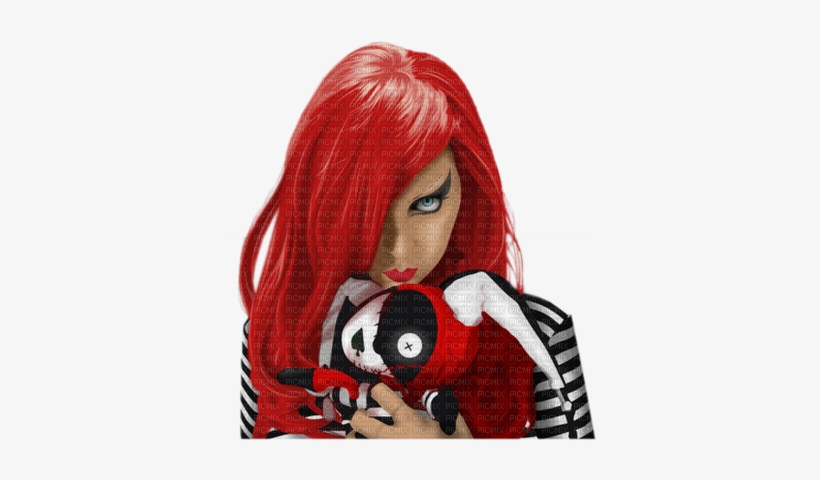 Kaz Creations Woman Femme Redhead Emo - Doll, transparent png