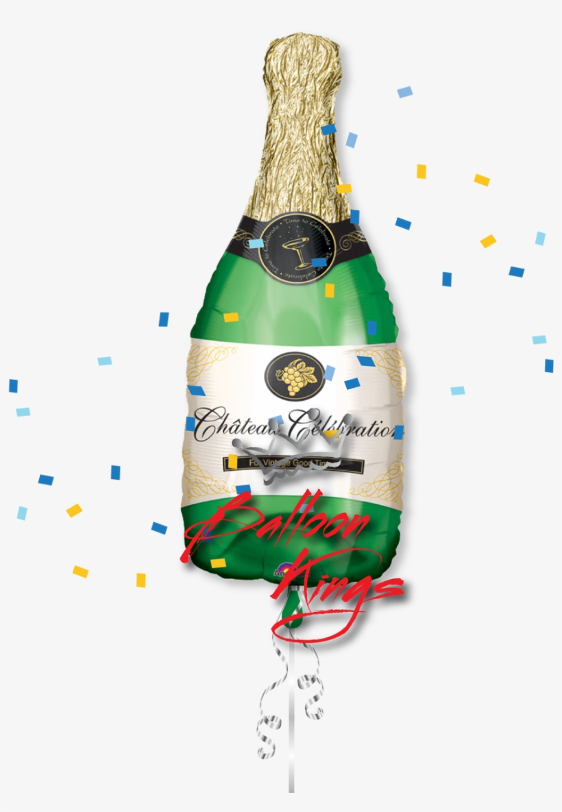 Champagne Bottle - Champagne Balloon Transparent, transparent png