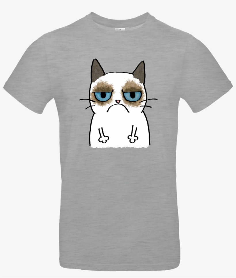 Grumpy Cat T-shirt B&c Exact, transparent png