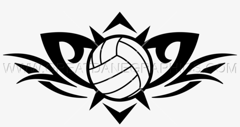 Tribal Voleyball Clipart - Rose Black And White Silhouette, transparent png