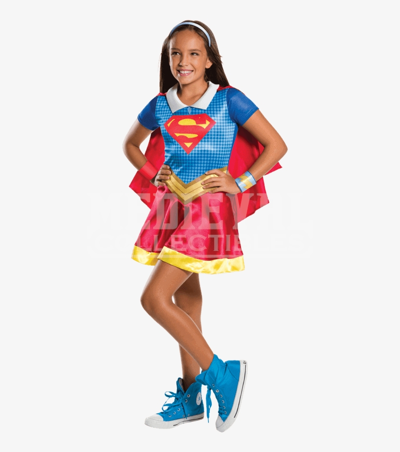 Dc Superhero Girls Supergirl Costume - Super Hero Girls Halloween Costume, transparent png
