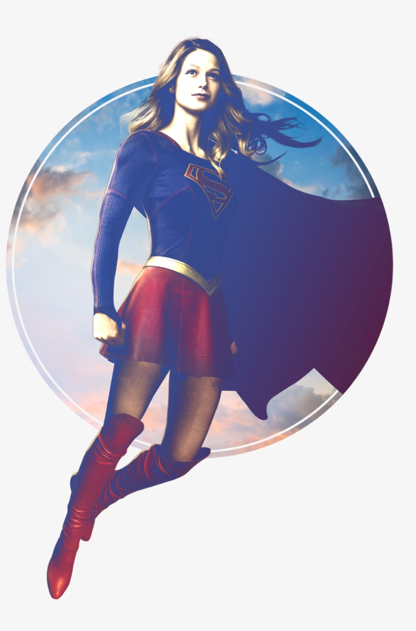 Supergirl Cloudy Circle Men's Regular Fit T-shirt - Supergirl Cw Shirt, transparent png