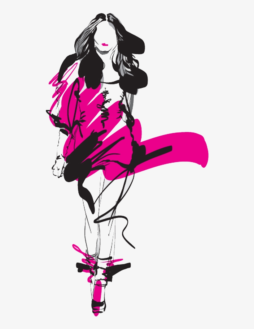 Topazio-fashion - Fashion Model Sketch Vector Illustration, transparent png