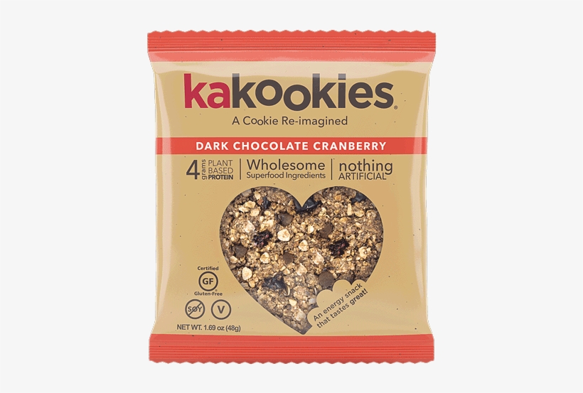 Kakookies Grab And Go Dark Chocolate Cranberry Superfood - Kakookies Superfood Energy Snacks - Dark Chocolate, transparent png