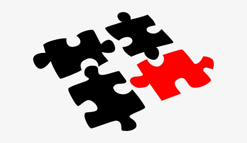Red Puzzle Piece Png - Red And Black Puzzle Pieces, transparent png