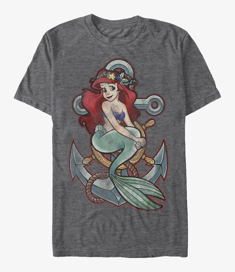 Anchor Little Mermaid T-shirt - Lion Tee Shirts By Fifth Sun - Lion King Geometric, transparent png
