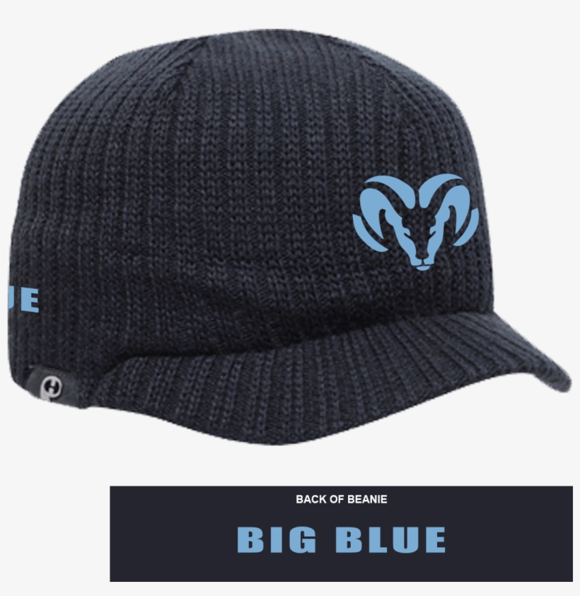 Big Blue Knit Beanie With Visor - Dodge Ram, transparent png