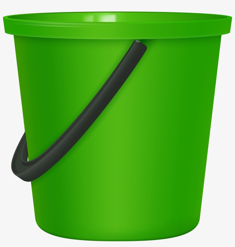 Green Bucket Png Clip Art, transparent png