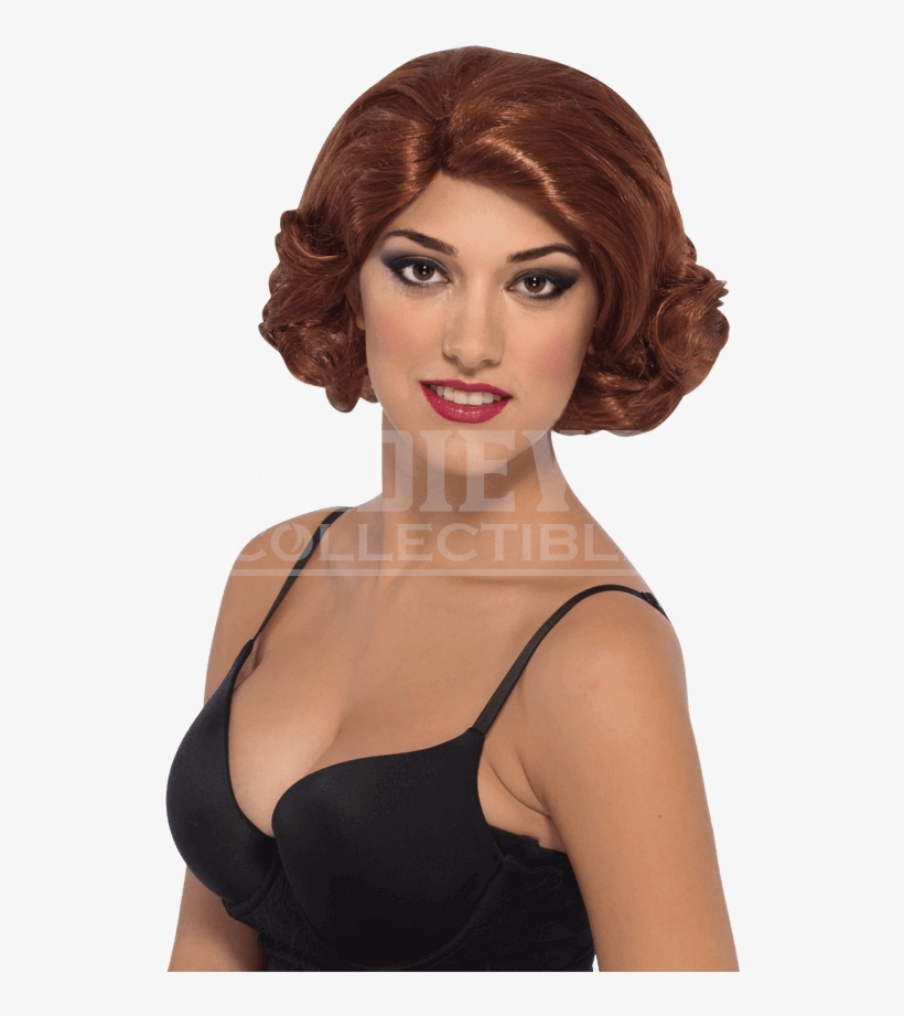 Secret Wishes Deluxe Adult Black Widow Wig - Avengers Age Of Ultron Black Widow Wig, transparent png