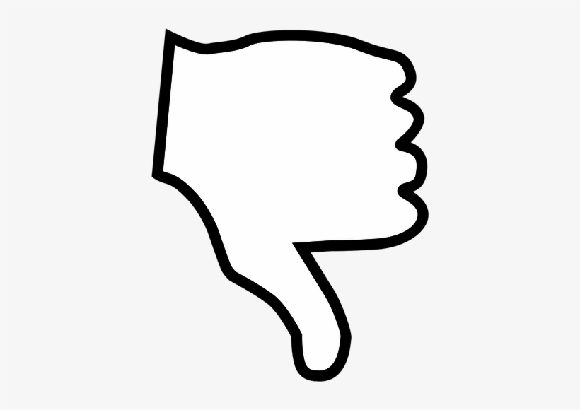 Download Thumbs Down Outline Clipart Thumb Signal Clip - Thumbs Down Drawing Easy, transparent png