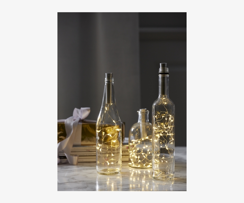 String Lights Bottle Stop 40 Leds Light Essentials - Battery-powered Dew Drops Led String Lights 200cm, transparent png