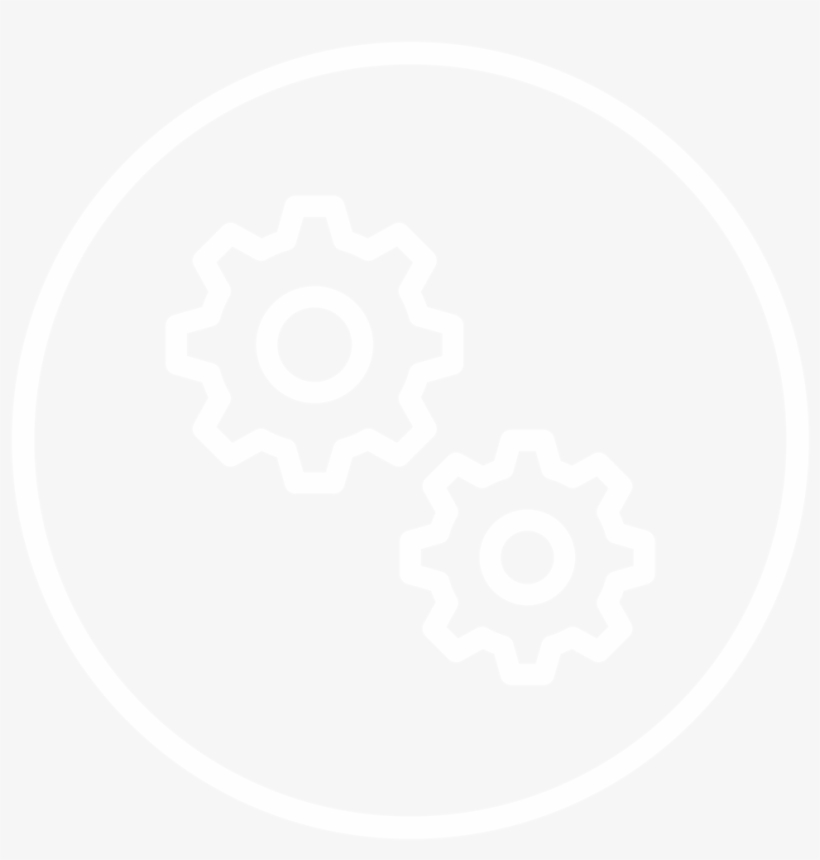 White Circle Gears-01 - Web Logo Png White, transparent png
