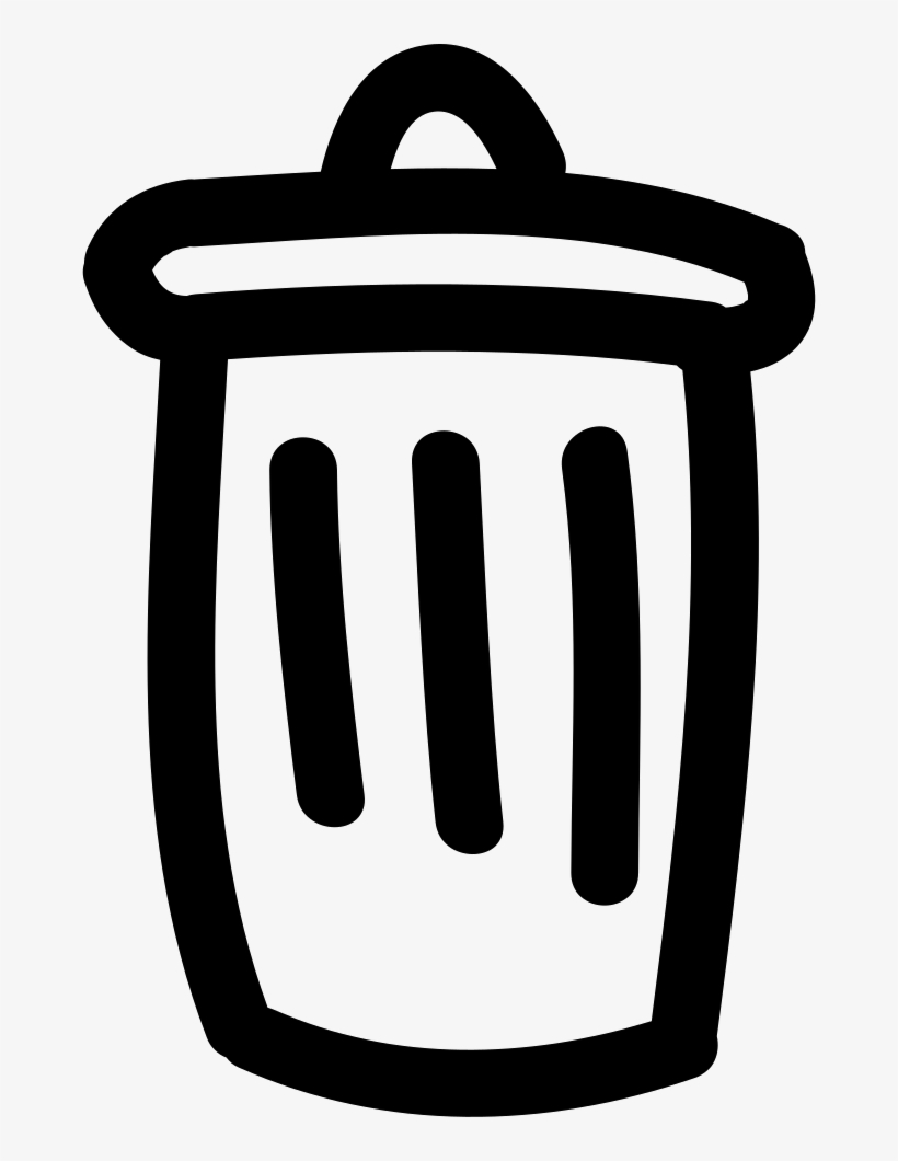 Trash Can Hand Drawn Symbol Comments - Botes De Basura Dibujados, transparent png