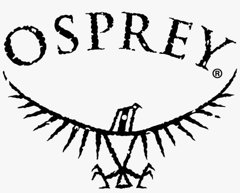Osprey Logo Bird-word Black - Osprey Packs Logo, transparent png