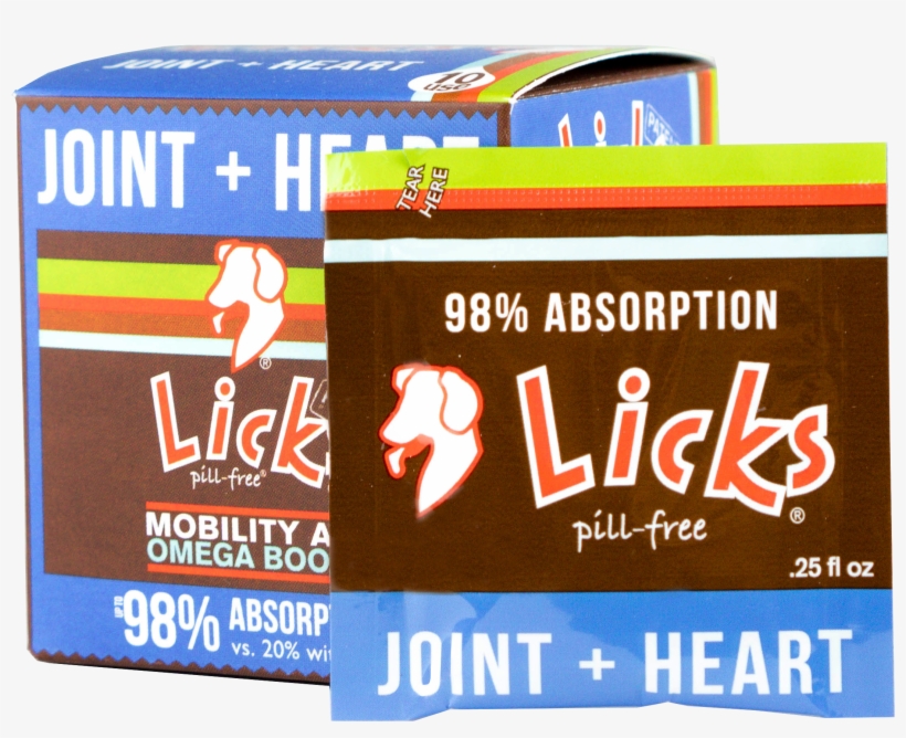 Dog Joint Heart - Licks Liquid Joint + Heart 10 Packs, transparent png