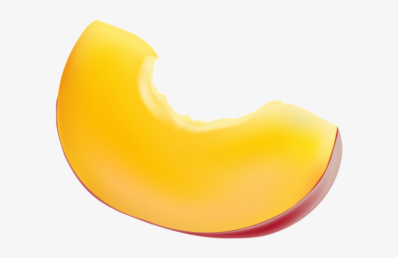 Piece Of Peach Transparent Clip Art Image - Piece Of Peach, transparent png