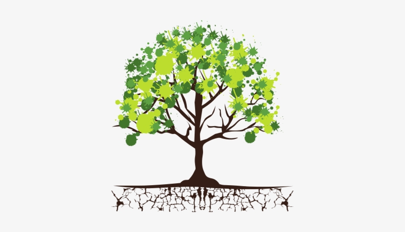 Download Transparent Roots Clipart Tree Icon - Tree With Roots And ...