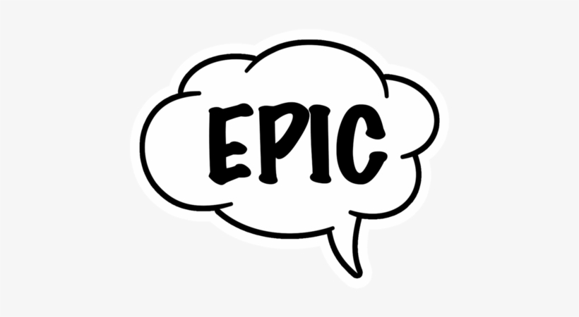 Epic/on Fleek Speech Bubble - Squad Goals Word Art, transparent png