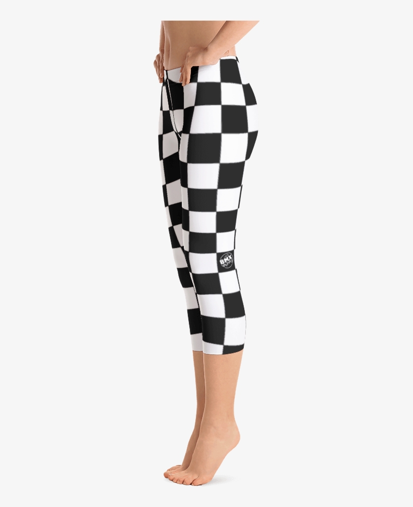 Checkered Flag Bmx Mom Leggings - Leggings, transparent png