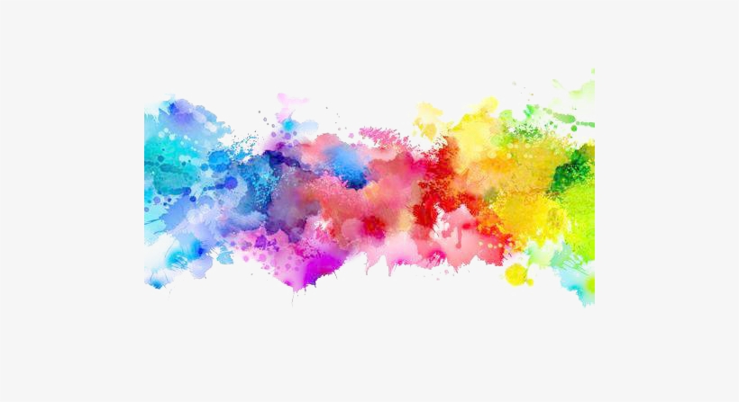 Color Png Transparent - Paint Splatter Rainbow, transparent png
