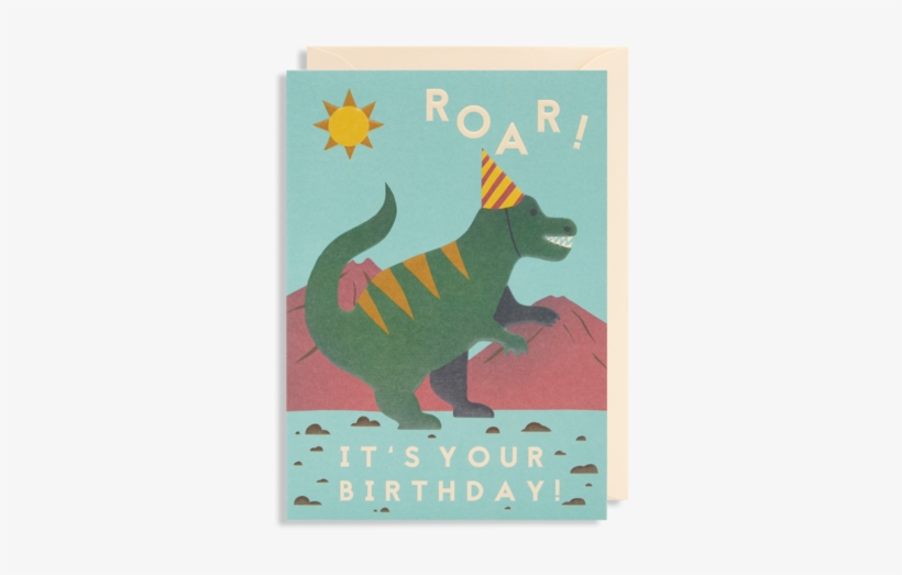 Roar Dinosaur Birthday Card - Grattis-kort, transparent png