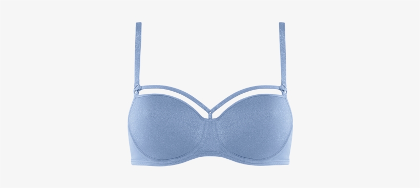 Space Odyssey Sparkling Light Blue Balcony Bra - Bra, transparent png