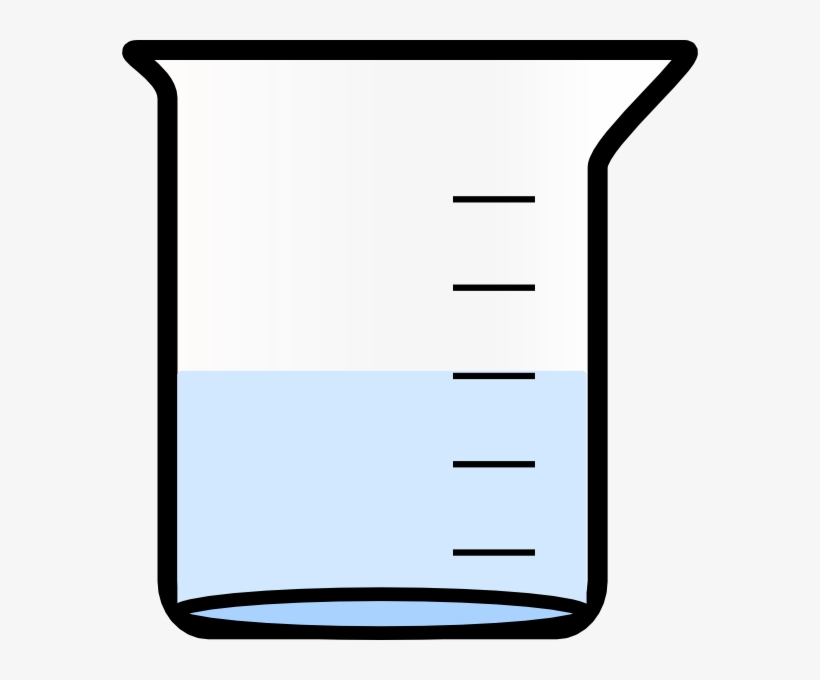 Small - Beaker With Water Clipart, transparent png