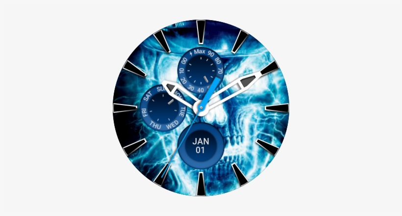 Blue Fire Skull Preview, transparent png