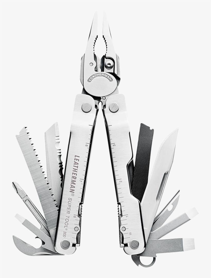 Leatherman Super Tool 300 Multi-tool, Stainless Steel, - Leatherman Super Tool 300, transparent png