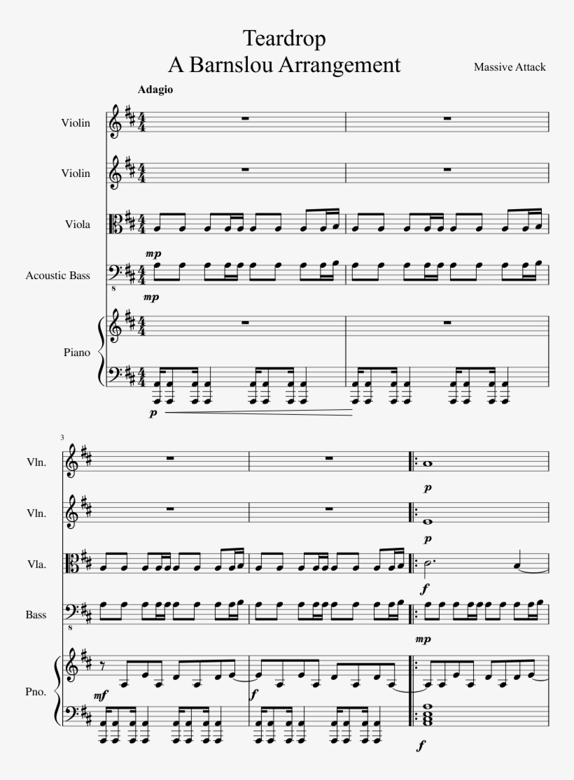 Print - Teardrop Massive Attack Score, transparent png