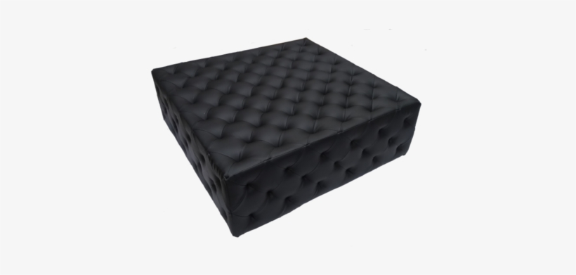 Black Square Tufted Ottoman - Mattress, transparent png
