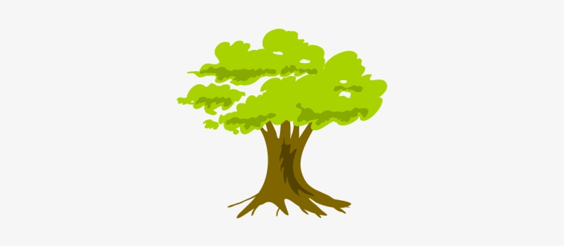 Flat Tree Vector - Illustration, transparent png