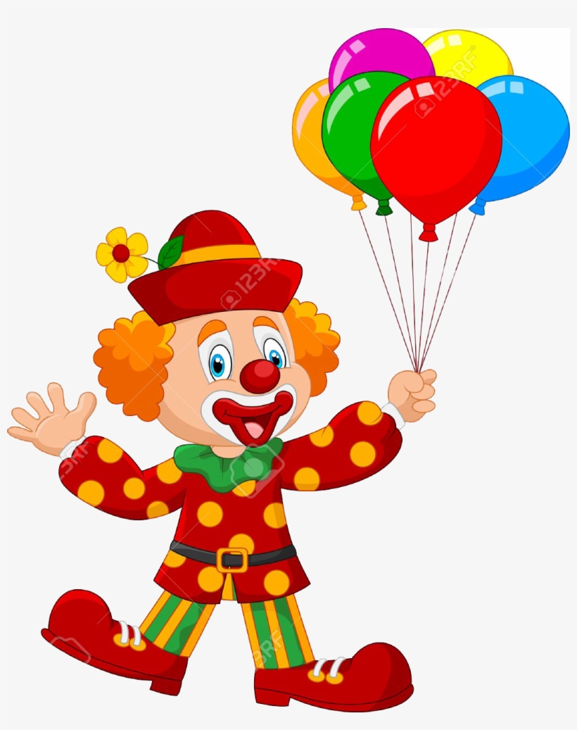 Clown Holding Balloon, transparent png