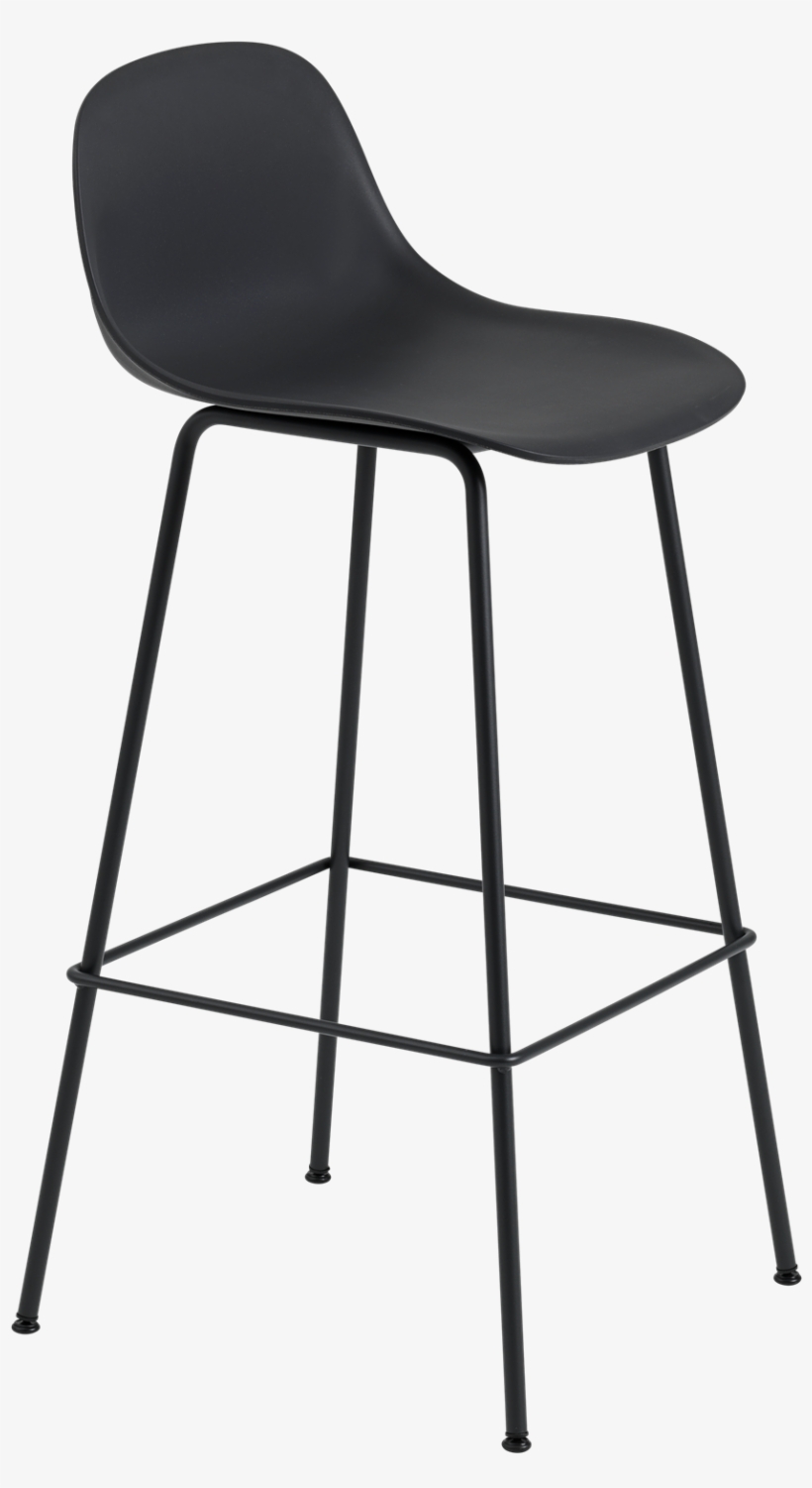 23710 Fiber Bar Stool Wback Tube H75 Blackblack - Muuto Fiber Bar Stool Tube Base, transparent png