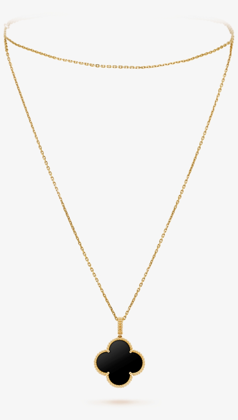 Van Cleef Necklace Black, transparent png