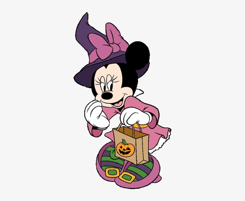 Minnie Mouse With Crown Clipart - Mickey Mouse Halloween Minnie, transparent png