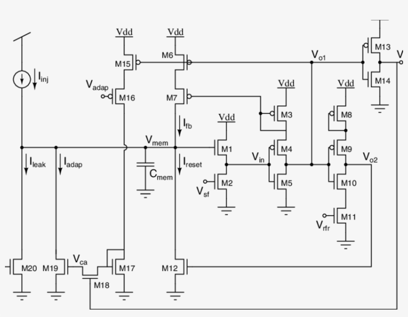 Circuit Diagram Of The I&f Neuron - Neuron, transparent png