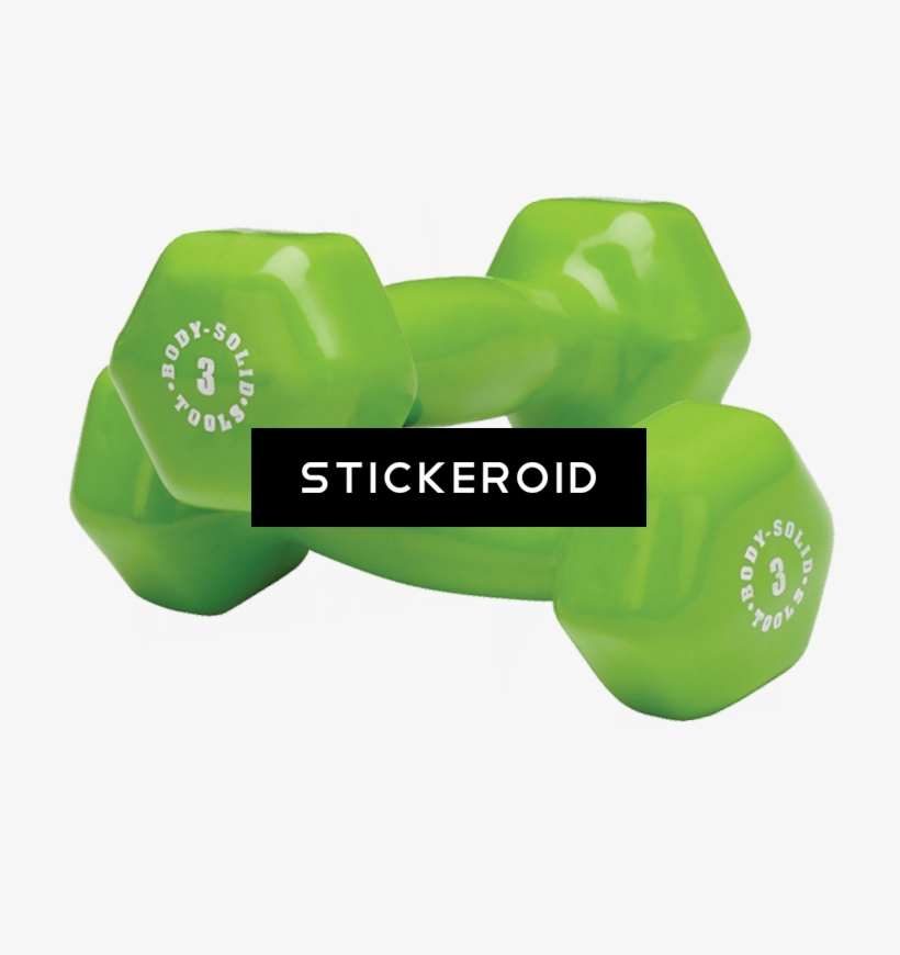 Dumbbells - Body Solid Vinyl Dumbbells 3 Lb Pair (green), transparent png