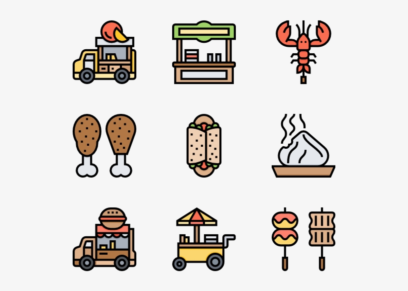 Street Food And Food Trucker - Greek Cartoon Png, transparent png
