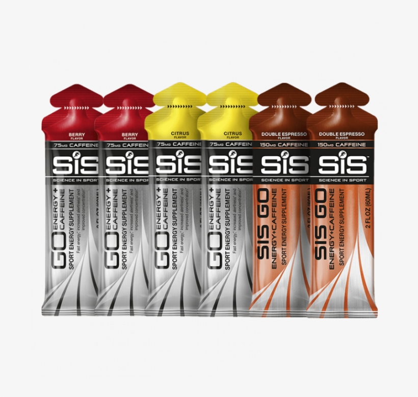 Caffeine Energy Gel Variety Pack - Go Energy + Caffeine Gel 60ml 30 Pack - Citrus, transparent png