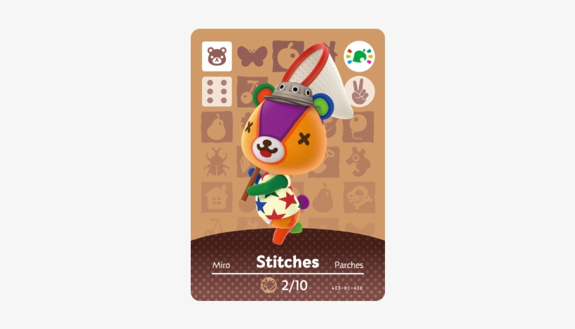 Animal Crossing Stitches Amiibo Card, transparent png