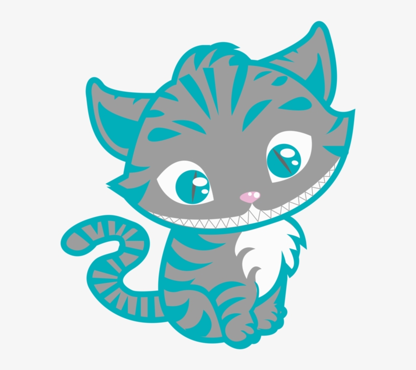 Cute Cheshire Cat By Pixelowska - Gato De Alicia En El Pais De Las Maravillas Dibujo, transparent png