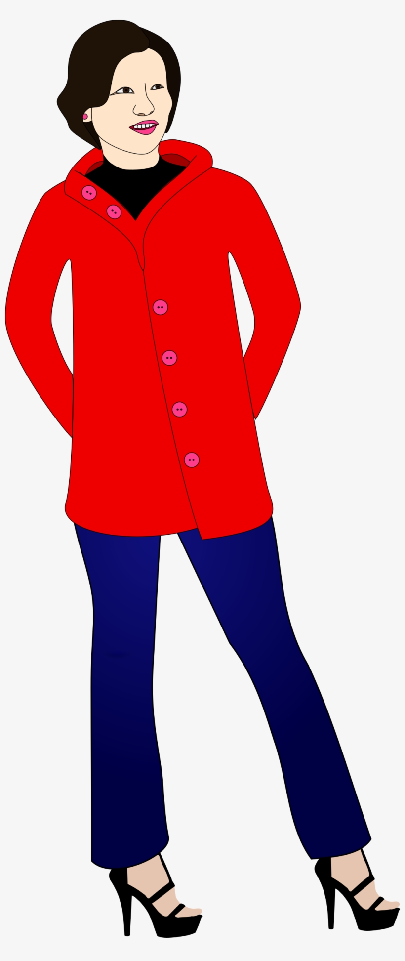 This Free Icons Png Design Of Woman In Jeans, Heels, - Woman In Jeans Clipart Png, transparent png