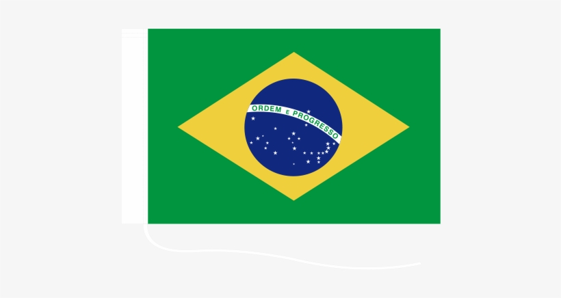 Motorcycle Flag With String - Brazil Flag, transparent png