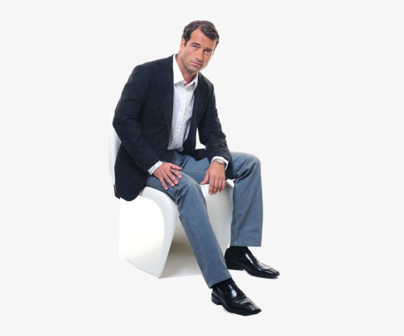 Share This Image - Takım Elbiseli Oturan Erkek, transparent png