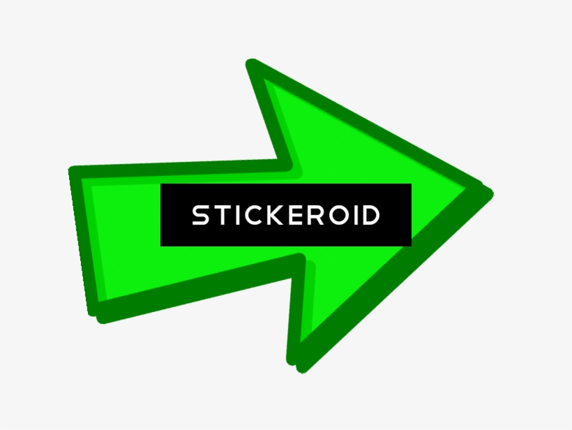 Green Arrow Direction - Sign, transparent png